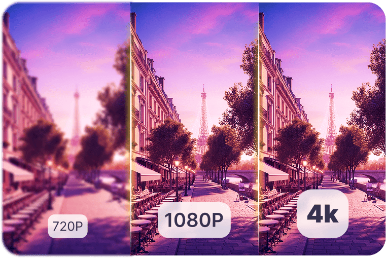 4K HD video quality illustration